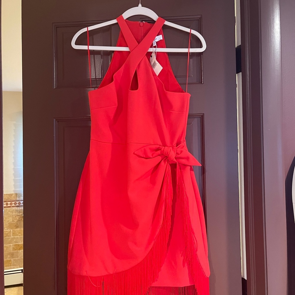 Likely red fringe dress size 4 with tags on
